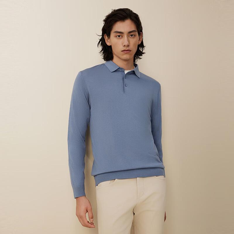 

Мужское поло с длинным рукавом из кашемировой смеси Hodo XL