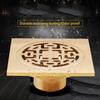 Anti-odor Square Shower Drain Brass Bathroom Drainage Universal Floor Hair Catcher  Toilets