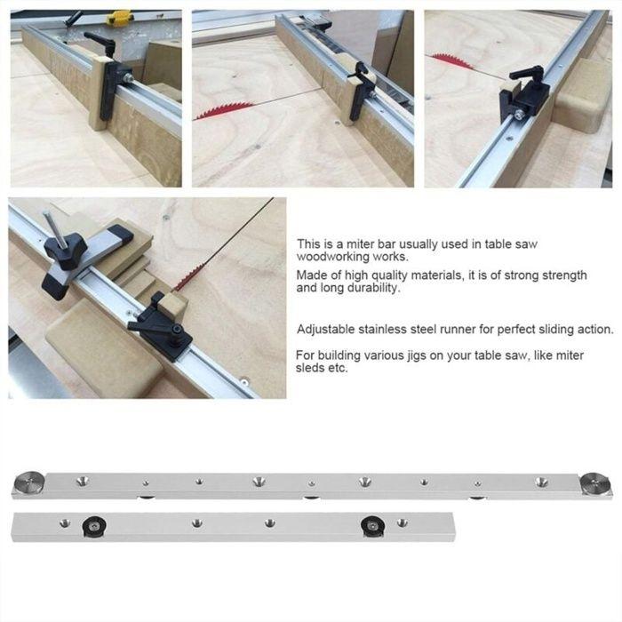 Aluminum Alloy T-Track Bar for Table Saw - Miter Bar 300 Mm (AIMOONSA)