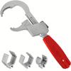 Chave inglesa ajustável universal de duas pontas, chave de boca de 80 mm, chave de tubo em formato de crescente, para desmontagem e montagem de louças sanitárias
