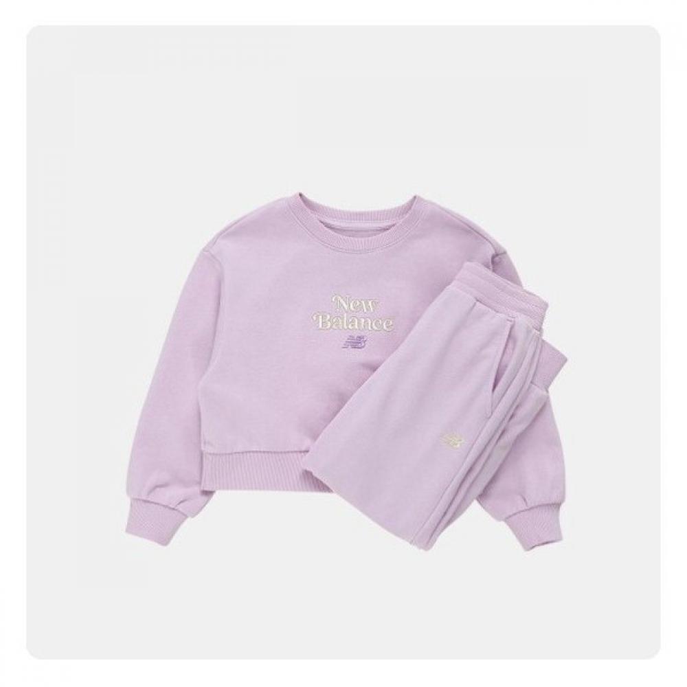 

New Balance Skies Nbgc Crop Sweat Pants Set Nk9ye1802g Lavender (88)Lavender/110