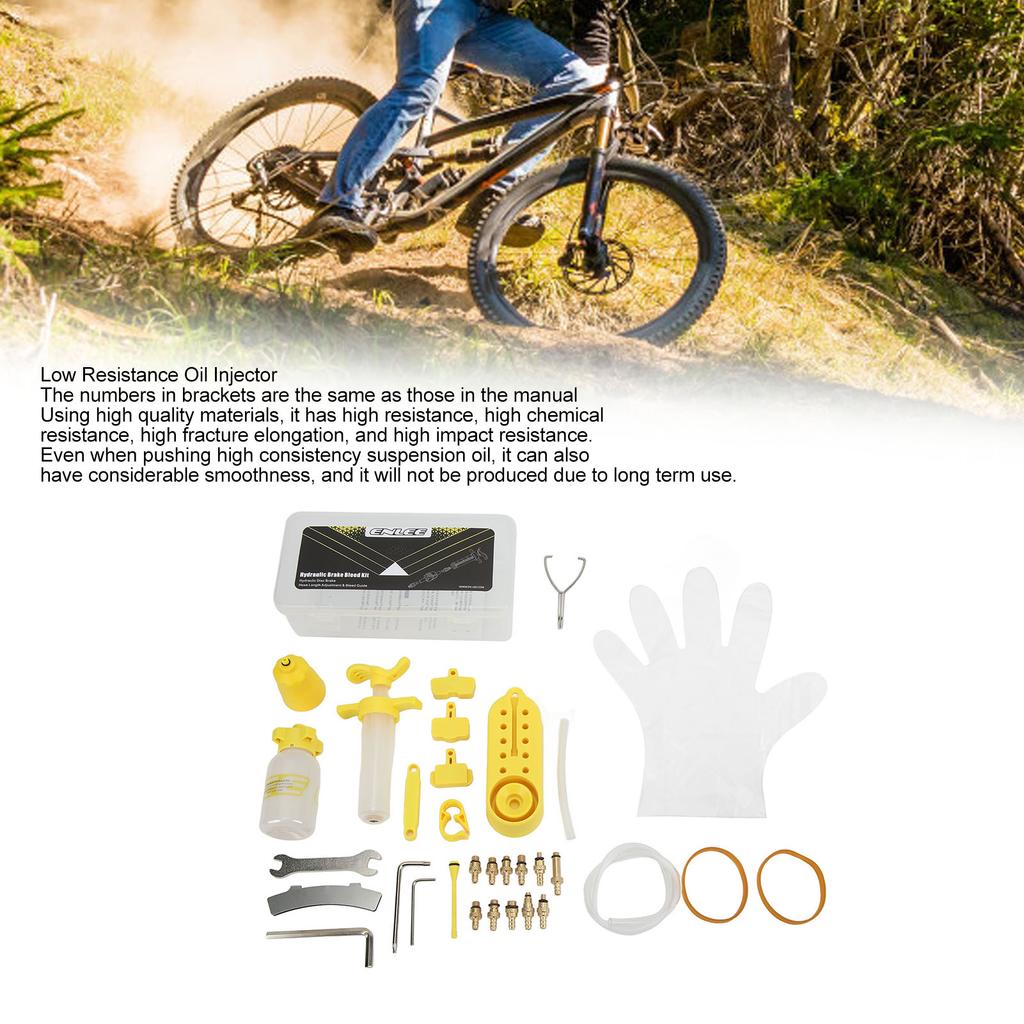 Bike Brake Bleed Kit High Strength Bike Hydraulic Disc Brake Oil Bleed Kit for Shimano for SRAM for MAGURA Brake Repair