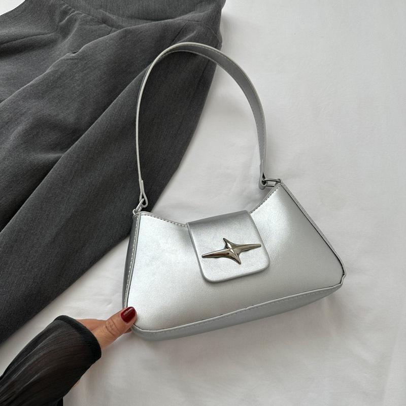 Fashion Simple Casual Women Daily Underarm Single Shoulder Baguette Bag