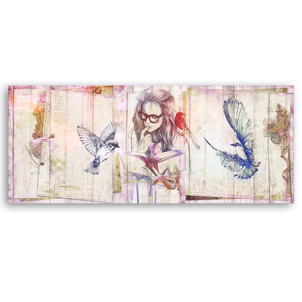 Canvas print, Girl with a book