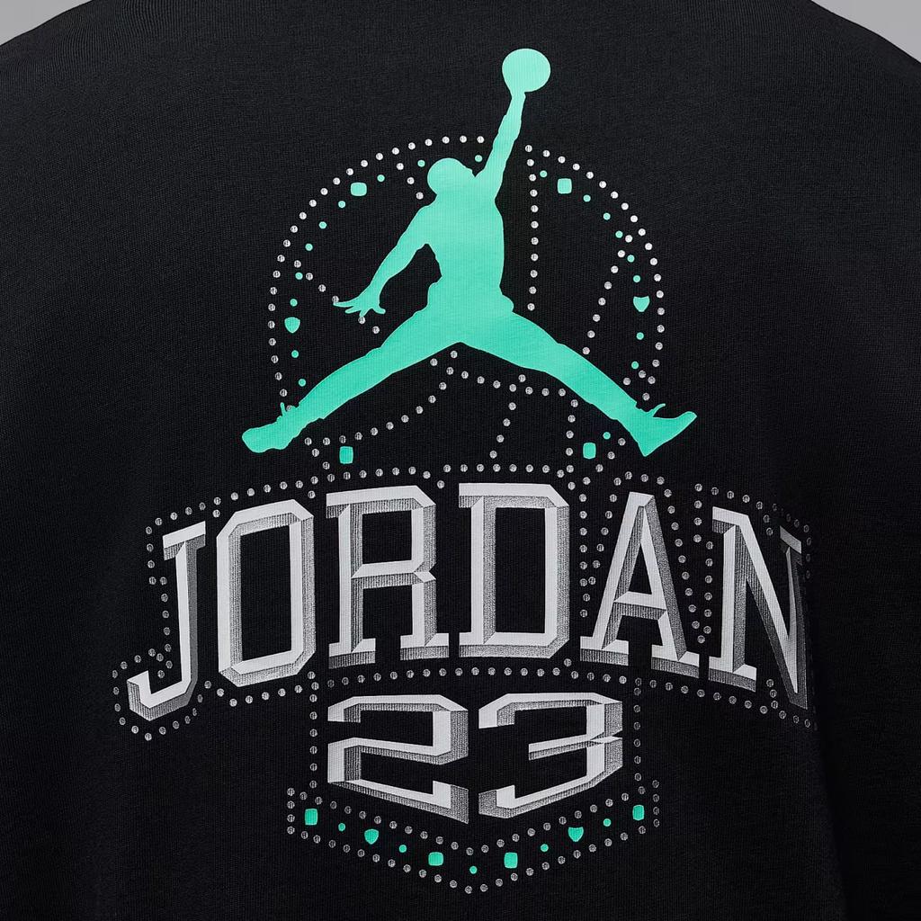 Jordan 23 T Shirts Men's Black Crew Neck Moderate IM3354-010