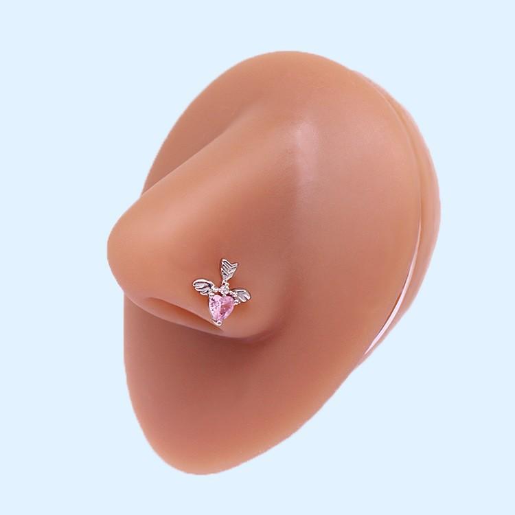 

20 калибра крест носа пирсинг для ногтей квадратный циркон овальный циркон из нержавеющей стали пирсинг носа украшение пирсинг носа ювелирные изделия