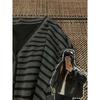 Giacca cardigan a righe contrastanti larga stile casual da donna, nuova per primavera e autunno, a monopetto, maglione in maglia a maniche lunghe
