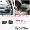 Auto AC Air Outlet Conditioning Cover Vent Decoration Trim Fit For Toyota Highlander  - 2024 Carbon Fiber Look Accessories