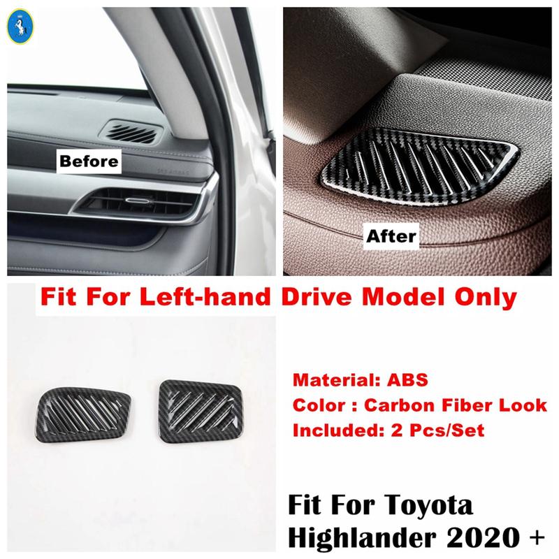 

Auto AC Air Outlet Conditioning Cover Vent Decoration Trim Fit For Toyota Highlander - 2024 Carbon Fiber Look Accessories