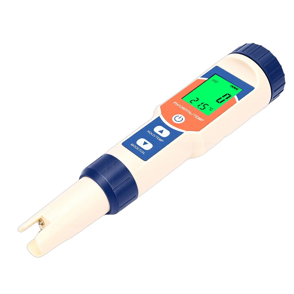 4 in 1 Hydrogen Water Tester PH H2 ORP Meter Digital Water Quality Tester IP67 Water Proof for Drinking Water