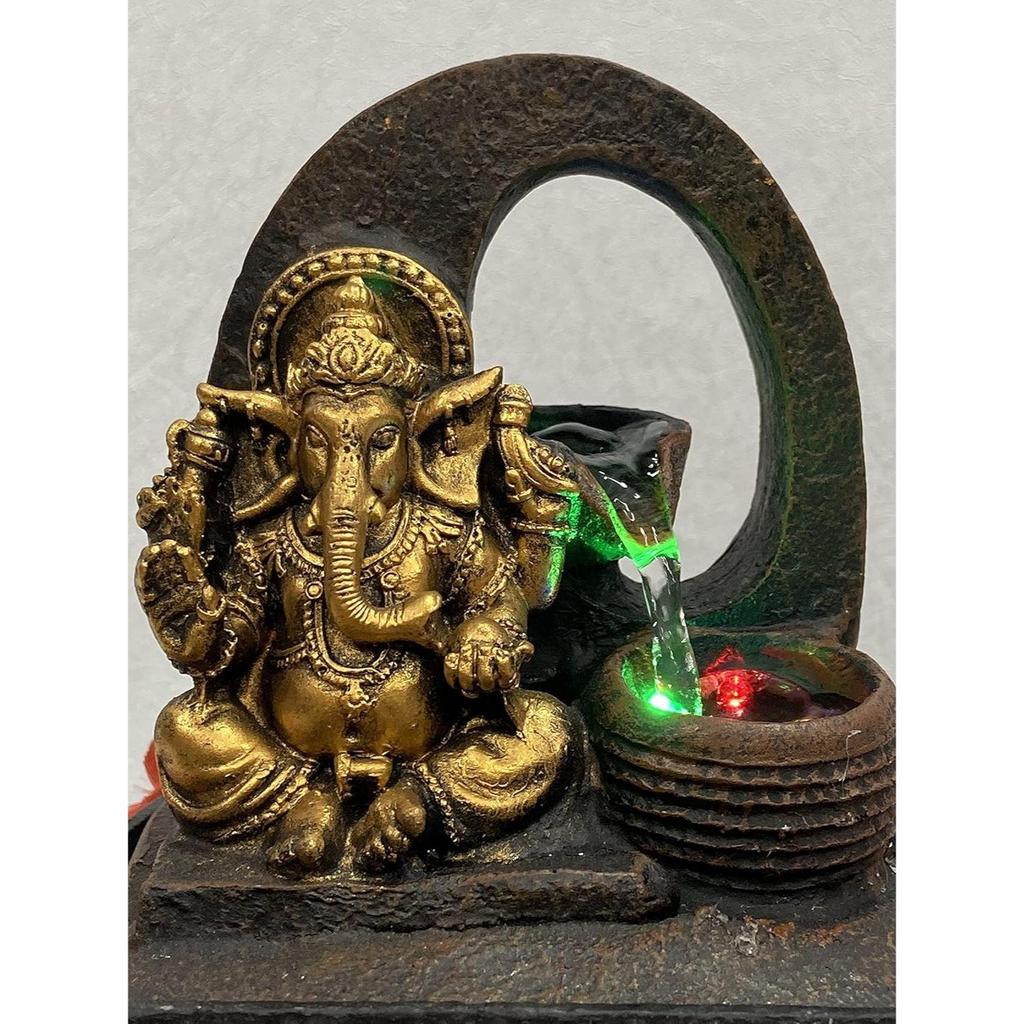 Polyresin Table Top Indoor Outdoor Water Fall Fountain with LED Lights Home Decor Decoration Gift Gifting Items