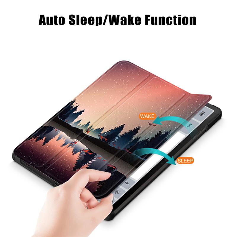 Tablet Case For Samsung Galaxy Tab S9 Plus Case 12.4 Folding Stand Hard PC Back Magnetic Book Cover For Samsung Galaxy S9 Plus Tablet Case