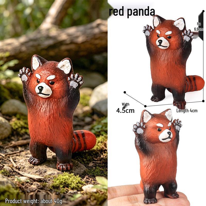 Solid Cute Animal Models: Squirrel, Shiba Inu, Teddy, Hamster, Panda, Flying Squirrel Car/Desktop Ornaments
