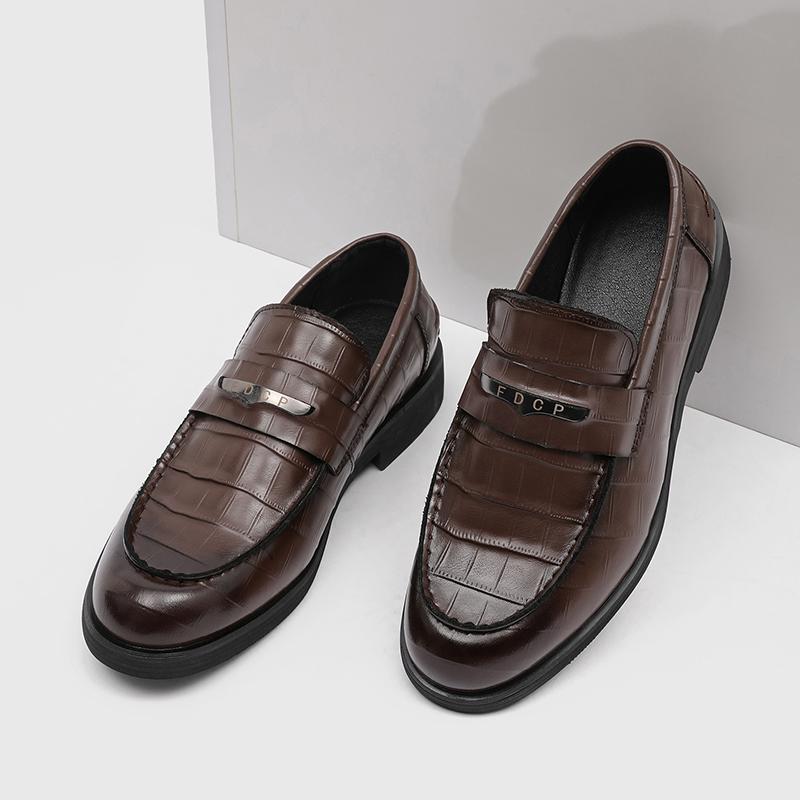 Fashion Men's leather shoes High quality British style Business or Dress up party Outdoor Fashion Street 38-46 Luxury loafers Slip on
