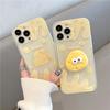 Yellow Cheese Stand Holder Phone Case For Samsung 10 Plus 8 9 20 Ultra S23 S22 S21 S20 S10 A50 A30 A20 A10 Grip Tok