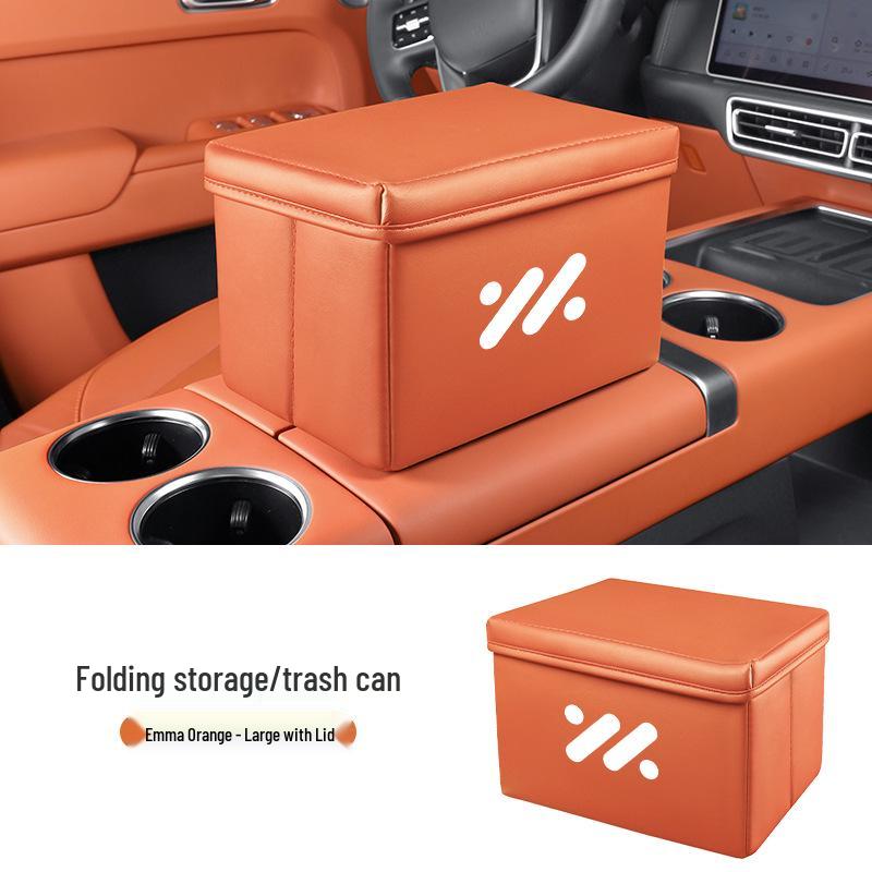 Zeekr L6/LS6/L7/LS7 Car Storage Box & Foldable Trash Can Organizer