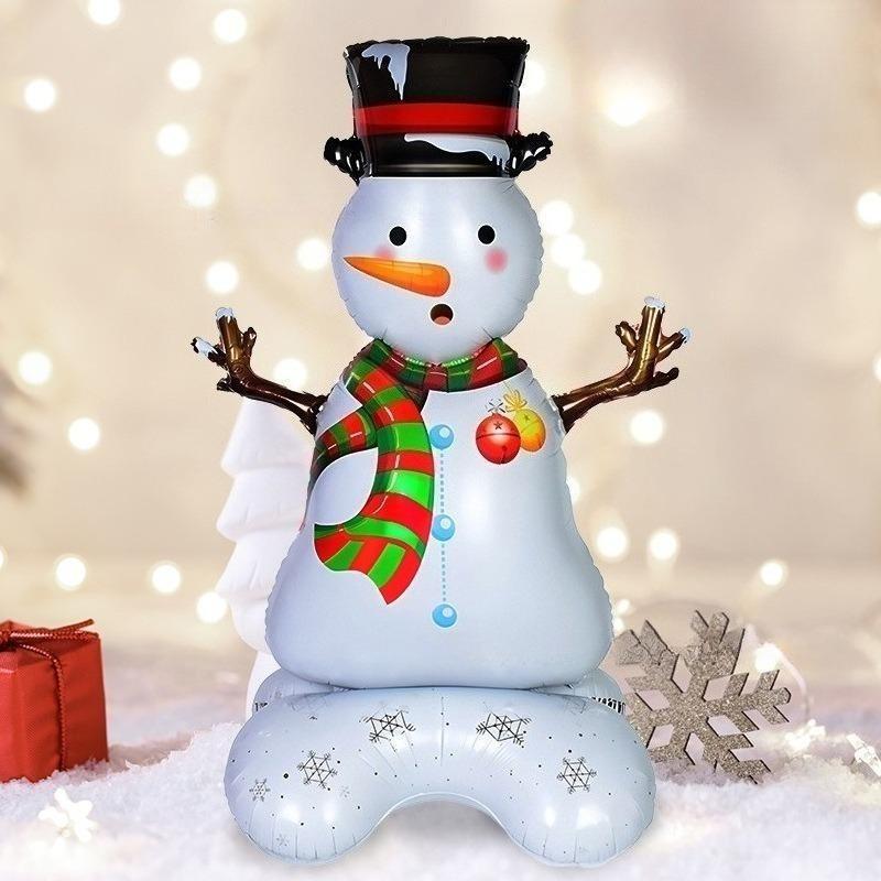 Standing Christmas Tree Aluminum Balloon Christmas Party Decoration Santa Claus Theme Decoration New Year Party Decoration