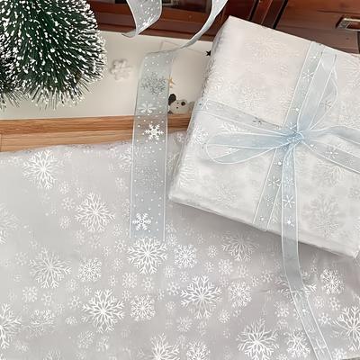 Elegantes Schneeflocken-Design Geschenkpapier, 50x66cm - Für Weihnachten, Geburtstage, Hochzeiten, Valentinstag Dekorationen & Basteln