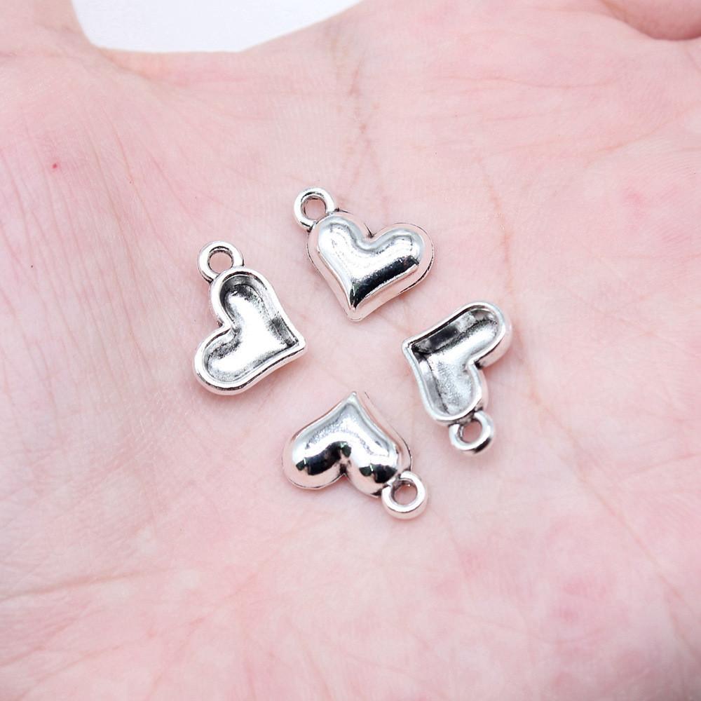 Charms Peach Heart Love Pendants Wedding Jewelry Findings QC094