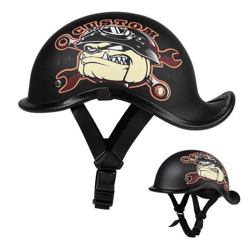 G3F Retro Japanischer Aufgebogener Heckhelm: Herren- & Damen-Cruiser-Helm für Radfahrer