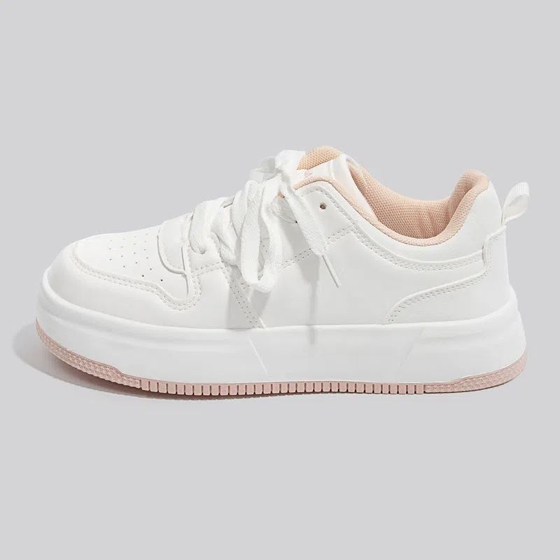 

Женская обувь розового цвета, женская обувь с круглым носком и высокой платформой, стильная вулканизированная, для дешевой повседневной повседневной распродажи 35