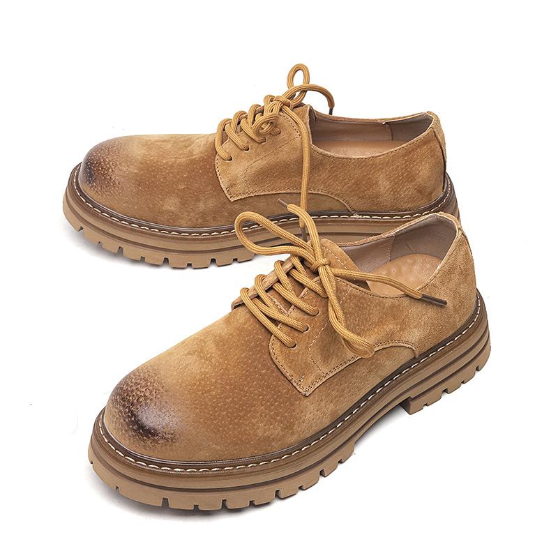 Men's shoes 2025 new retro Martin boots men's low-top British tooling shoes casual big head leather shoes men's 4515-K