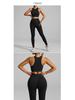 European & American Seamless Ribbed Yoga Suit: High-Intensity Running Fitness Vest & Bra Set