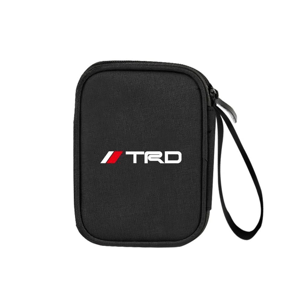 

Сумка для хранения ключей от машины, телефона, кабеля для передачи данных, многофункциональный автостайлинг для Toyota Corolla Camry RAV4 Yaris C-HR Avensis Auris Hilux TRD