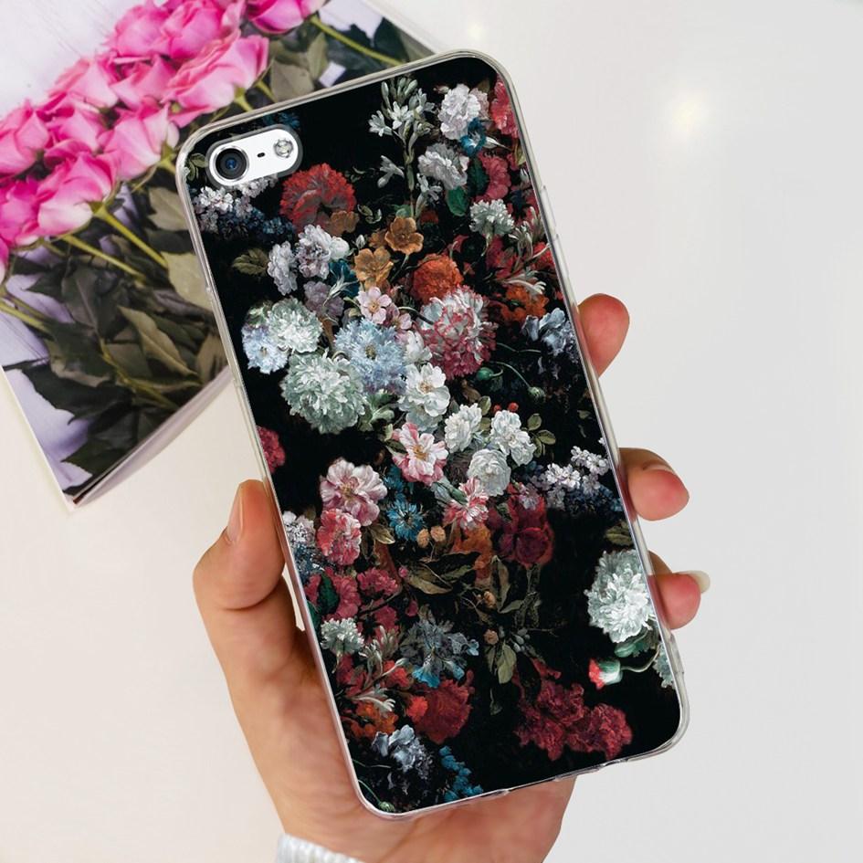 For iPhone 5 5S Case Fashion Astronaut Art Painted Shockproof Soft Cover For iPhone SE 2016 2020 SE2 TPU Funda on iPhone5 Bumper