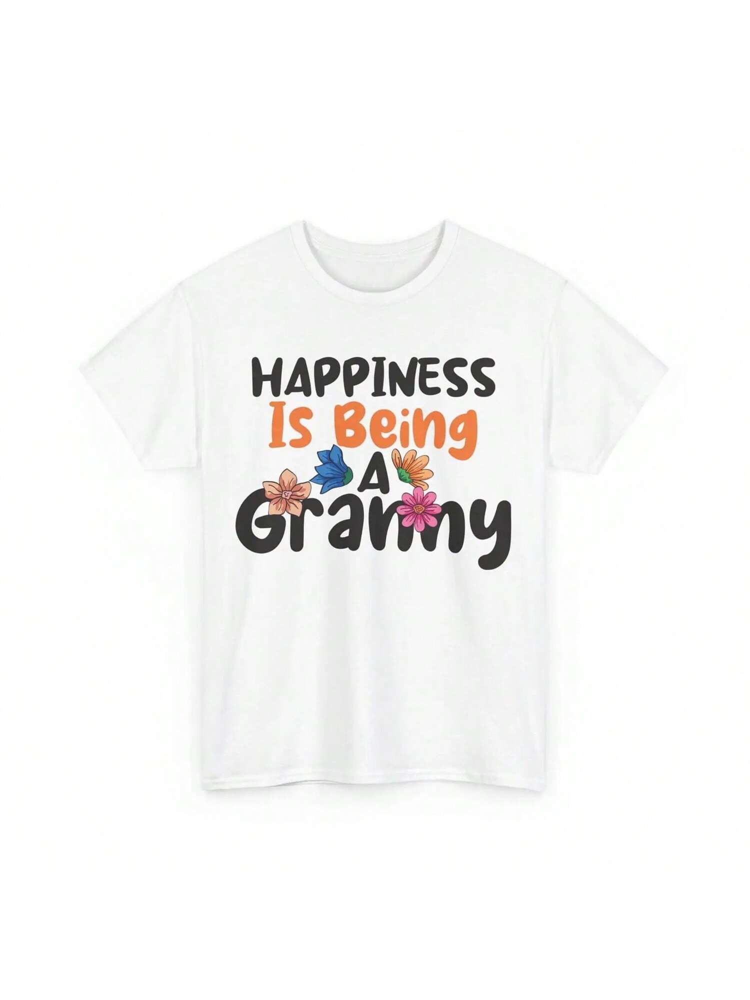 Grandmother T Shirt Happiness Is Being A Granny Grandma Floral Cute S