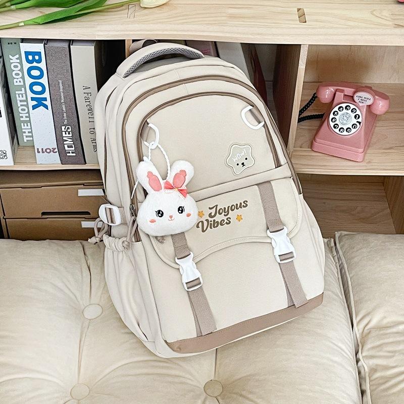 Schoolbag Japanese ins Large Capacity Backpack Junior High School Student School Bag Sweet and Cute Cartoon Korean Version Casual Women's Backpack