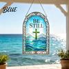 Frosted Glass Art Supplies Scripture Sea Suncatcher DIY Kit Christian Mosaic Craft Projects for Stress Relief Faith Inspired Window Hanging