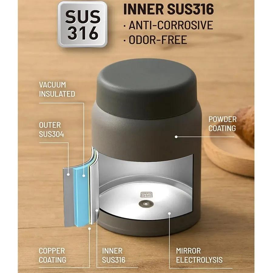 Tyeso 220ml Cute Thermoses Compact Vacuum Flask Frosted Stainless Steel Portable Thermal Cup Stylish Leak-Proof Daily Essential