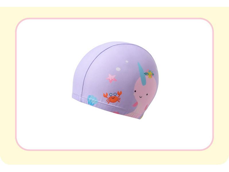 Pink Narwhal Cartoon One-Piece Swimsuit: Quick-Drying Girl's Swimwear for Middle and Large Children