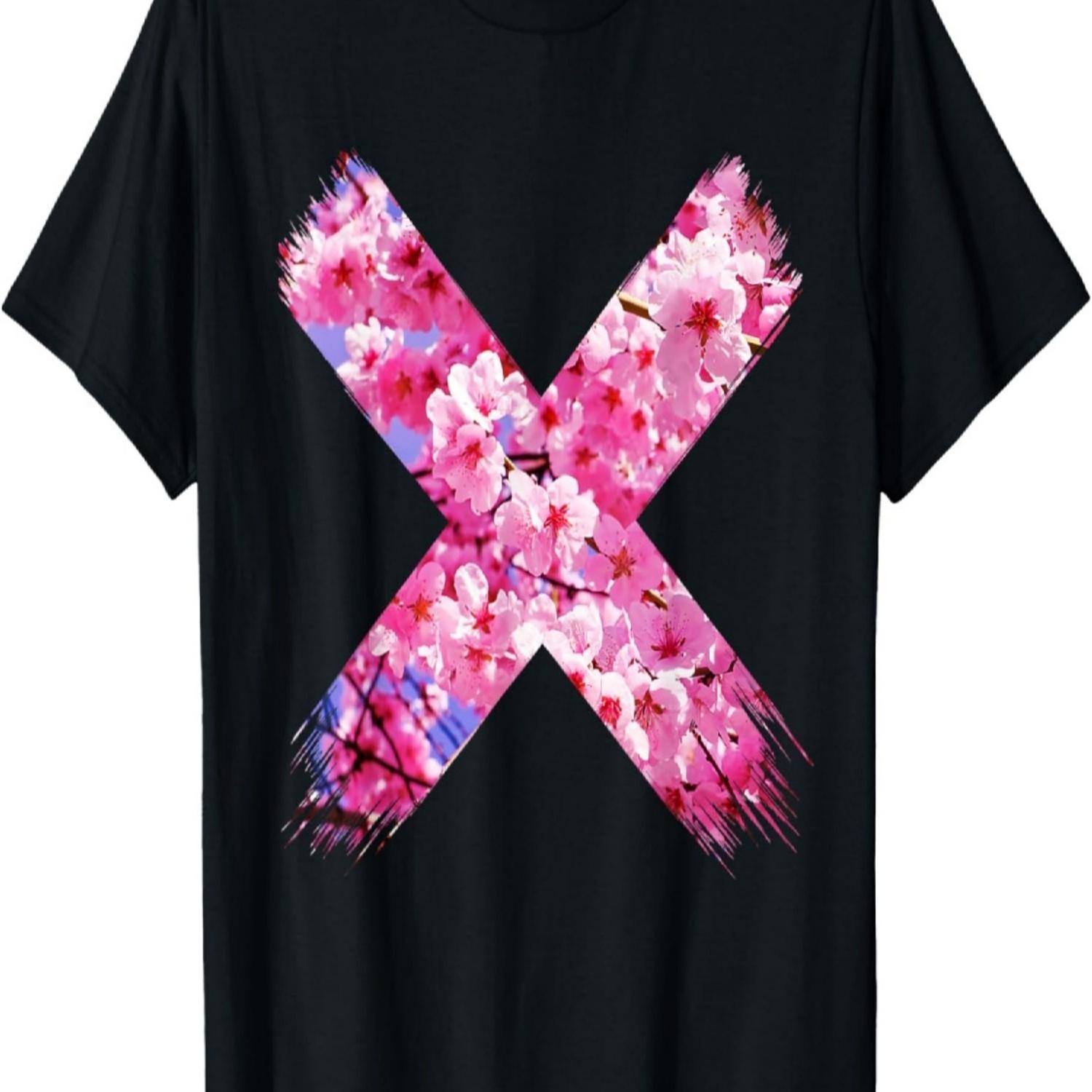Sakura Flowers  Cherry Blossom TShirt(1) S чёрный