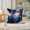 Demon Slayer Tokito Muichiro Anime Plush Pillow Cover Soft Short Plush Cushion Cover For Sofa Bedroom Home Decor Gift Decoration
