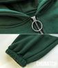 uniquely improved long solid perfect for and Lightweight and this green hoodie is perfect for or Size Chunach's zip-up hoodie, two-tone material,