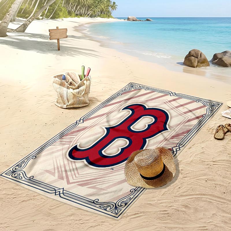 Boston Red Sox Print Beach Towel Soft Portable Quick?dry Towel For Pool Summer Vacation Outdoor Sport