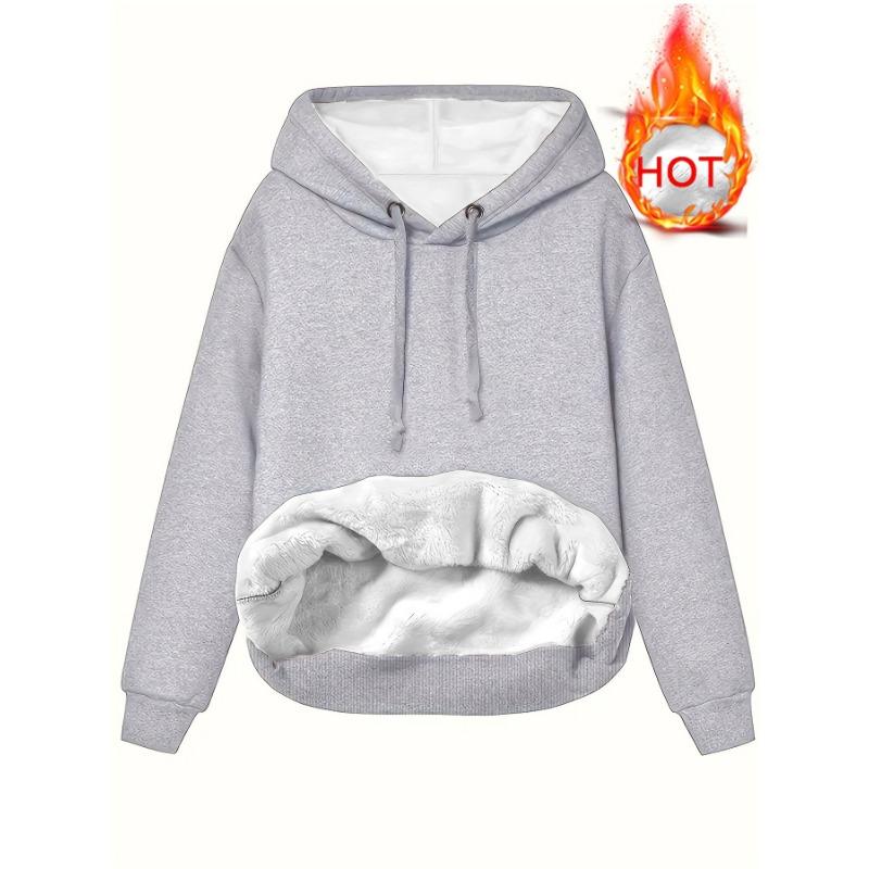 Women's Casual Hooded Sweatshirt Plain Sweatshirt