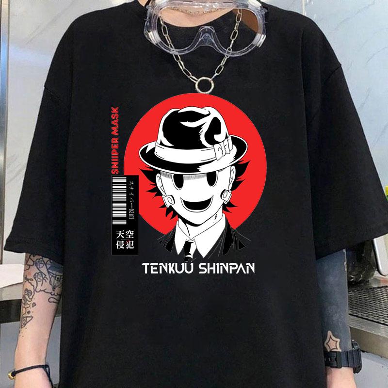 New Anime High-Rise Invasion Printed T-Shirts Women Men Short Sleeve Funny Round Neck Tee Shirt Casual Summer Tops