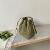 SHELKSBAG New 2026 Pleated Bucket Bags for Women High-End Style Drawstring Shoulder Bag Fashion Leather Patchwork Crossbody Bag