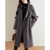 Si Shui Nian Hua Elegant Women's Mid-Length Wool Blend Coat 215394N1