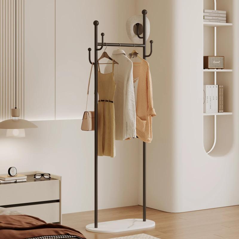 Simple Floor Standing Clothes Rack, Light Luxury Coat Rack for Bedroom Storage, Minimalist Household Garment Rack, Freestanding