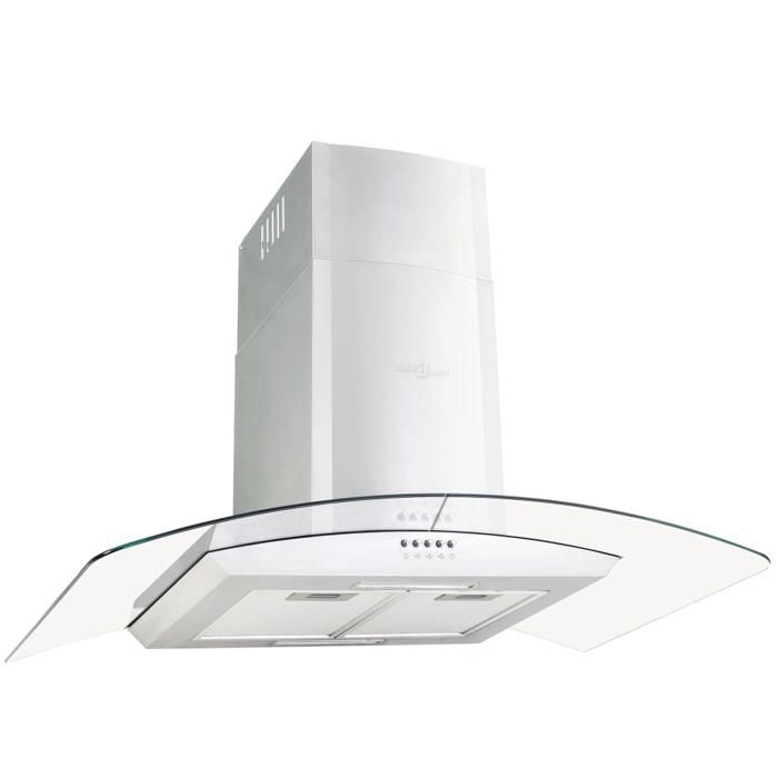 Hotte murale décorative - VIDAXL - 90 cm - 720 m³/h - LED