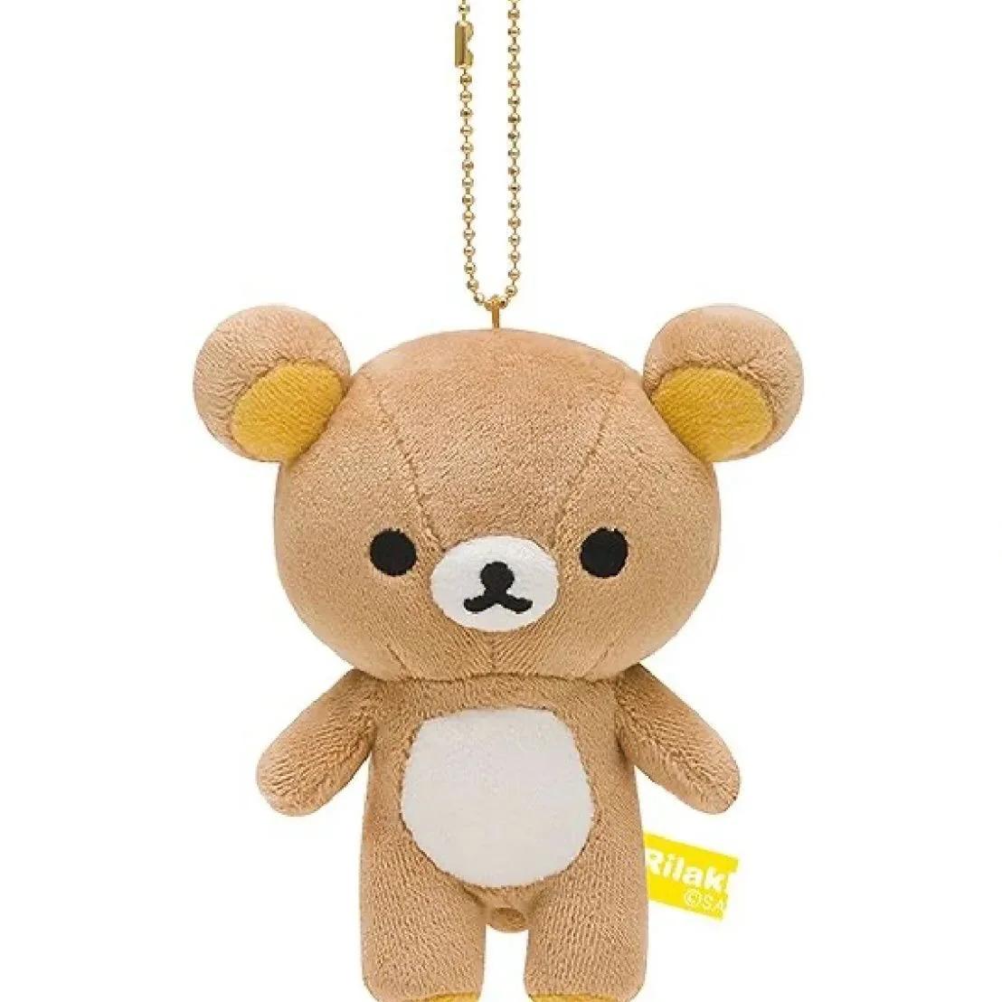 

12Cm Kawaii Rilakkuma Plush Toy Keychain Kawaii Brown White Bear Stuffed Bag Charm Cute Birthday Gifts Birthday Present