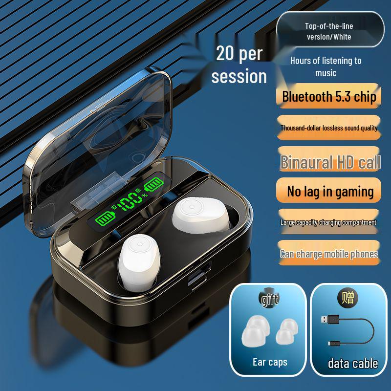 Bluetooth 5.4 Wireless Dual Mini In-Ear Earbuds for Huawei, OPPO, Apple, Vivo - Over-Ear Sports Headphones