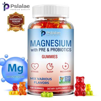 Magnesium Gummies - Sleep Support, Relieve Stress - with Prebiotics & Probiotics