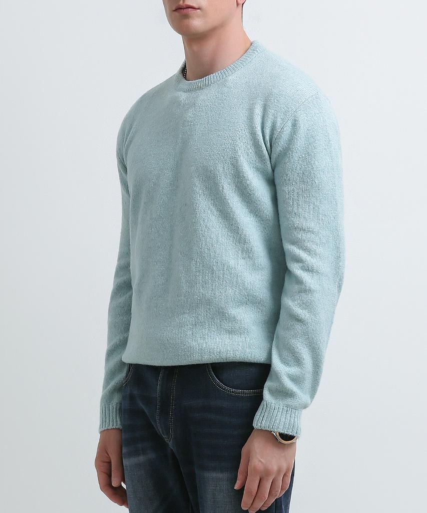 Seuteulaikeu Fine Blend Classic Crew Neck Knit (Mint Blue)