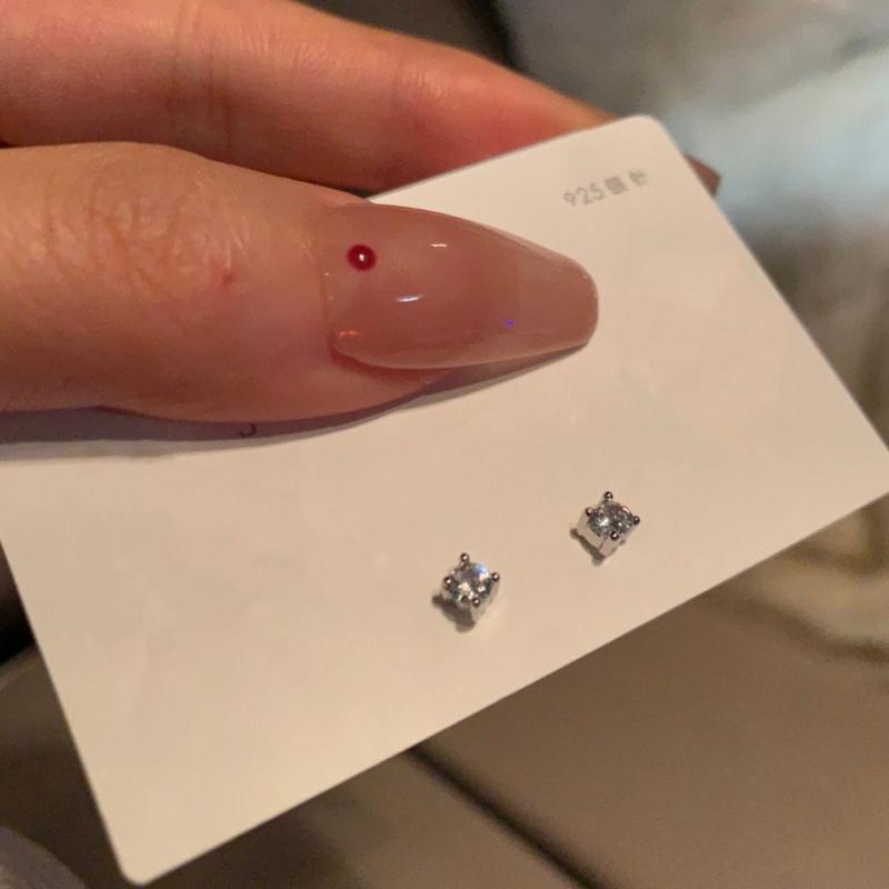 6Pcs Silver Rhinestones Butterfly Earrings Women Exquisite Casual Jewelry Punk Heart Stud Earrings for Girlfriend Gift