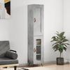 Vidaxl Tall Cabinet, Concrete Grey, 34.5X34X180 Cm